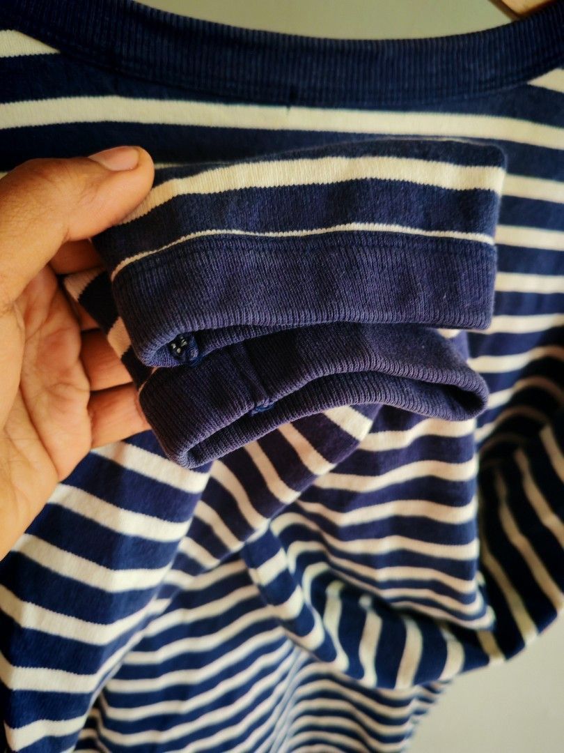 Frapbois FRAPBOIS Navy Stripe V-Neck Cardigan Issey Adjacent Size 1 Size US S / EU 44-46 / 1 - 5 Thumbnail