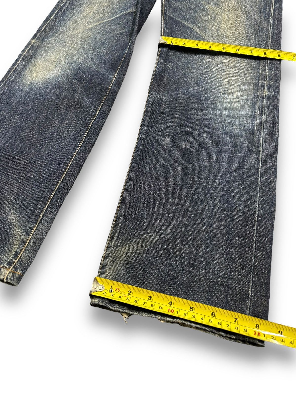 Edwin Vintage Edwin 503Z Dark Blue Wash Loose Fit Ripped Jeans Size US 28 / EU 44 - 18 Thumbnail