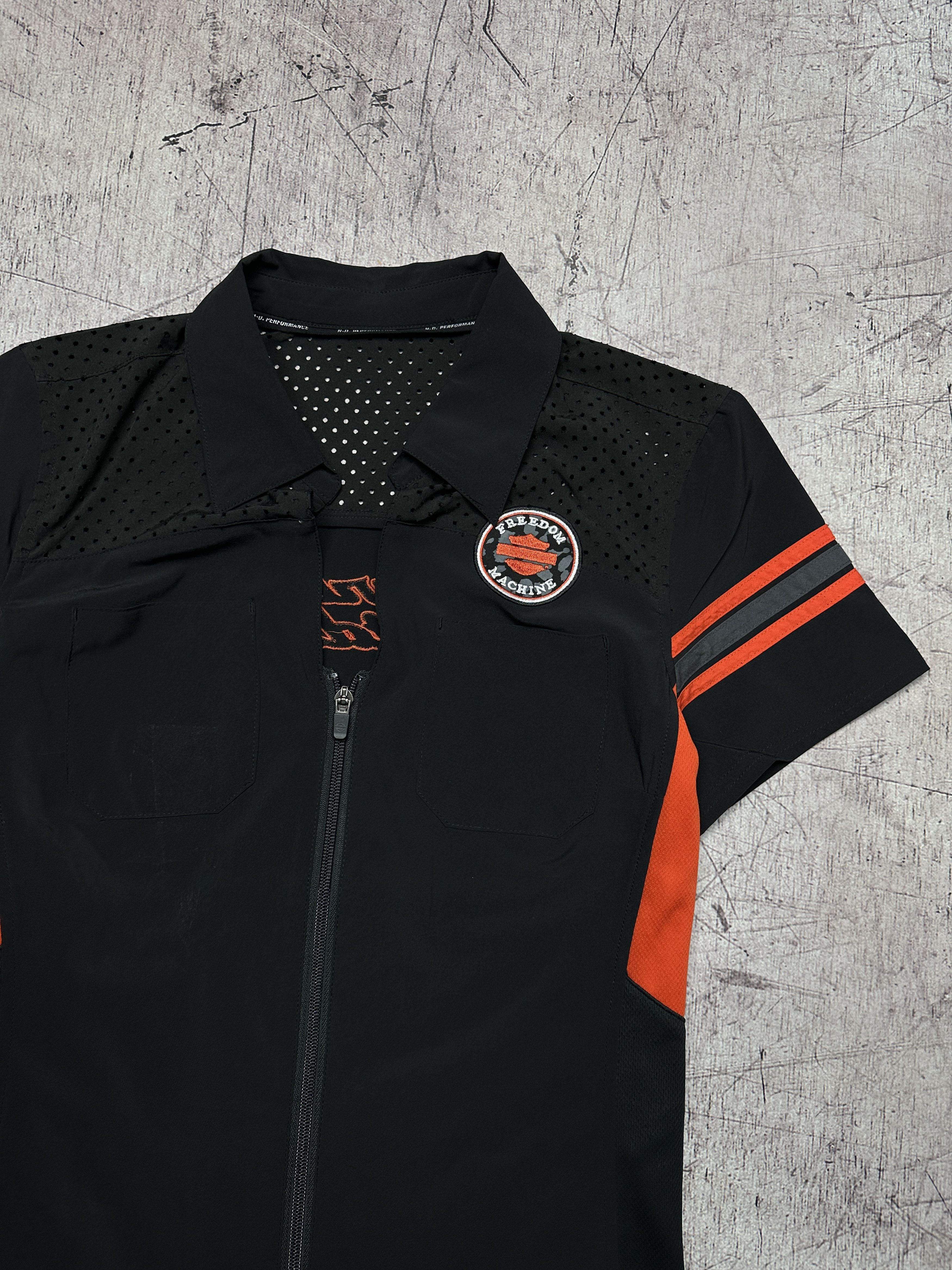 Harley Davidson Harley Davidson Vintage Womens Full Zip Polo Shirt Size M / US 6-8 / IT 42-44 - 4 Thumbnail