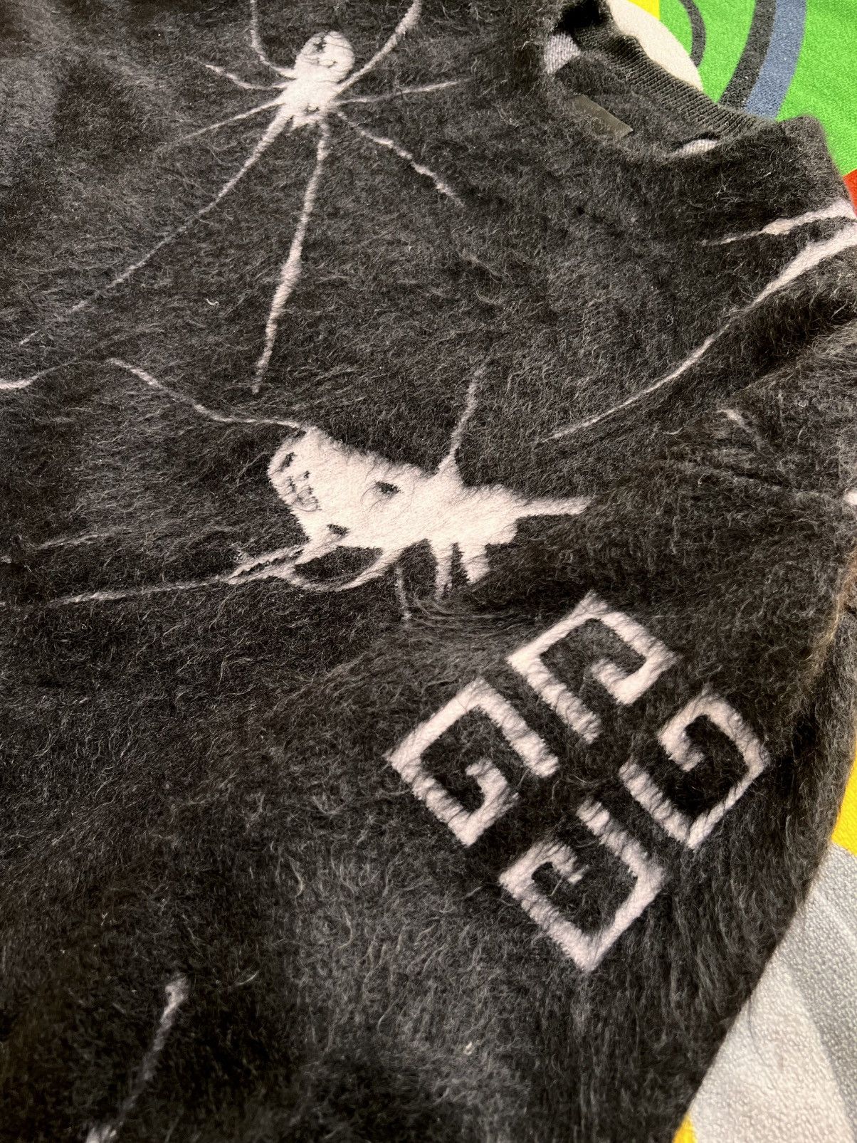 Givenchy Givenchy Spider Web Mohair Sweater Black net wool knitwear Size US L / EU 52-54 / 3 - 10 Thumbnail