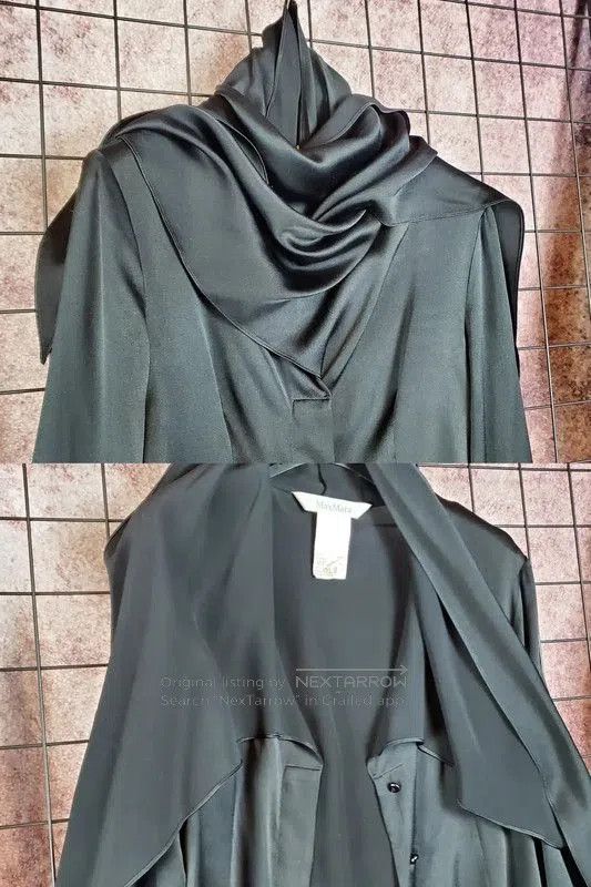 Max Mara MaxMara Black Silk Long Sleeve Shirt . Size S / US 4 / IT 40 - 3 Thumbnail
