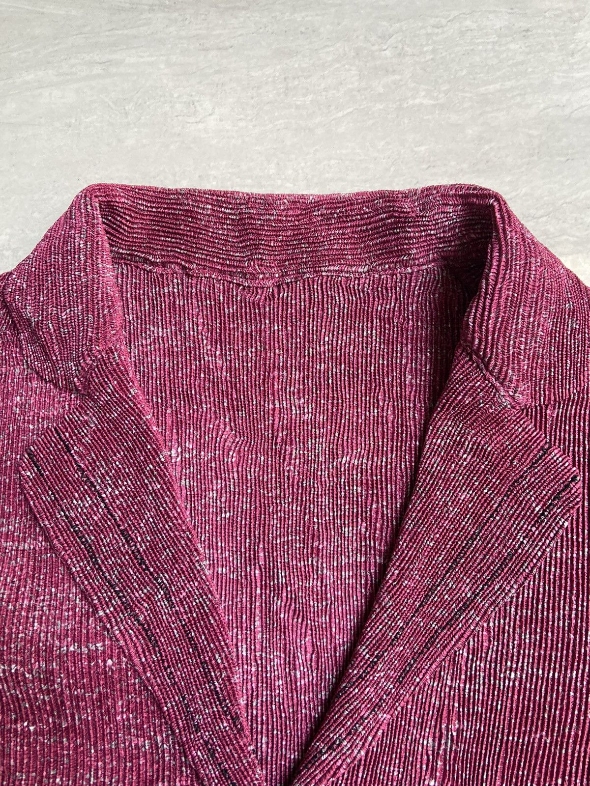 Designer × Japanese Brand COLLINEJARDIN Pink Pleats Blazers Size XS / US 0-2 / IT 36-38 - 15 Thumbnail