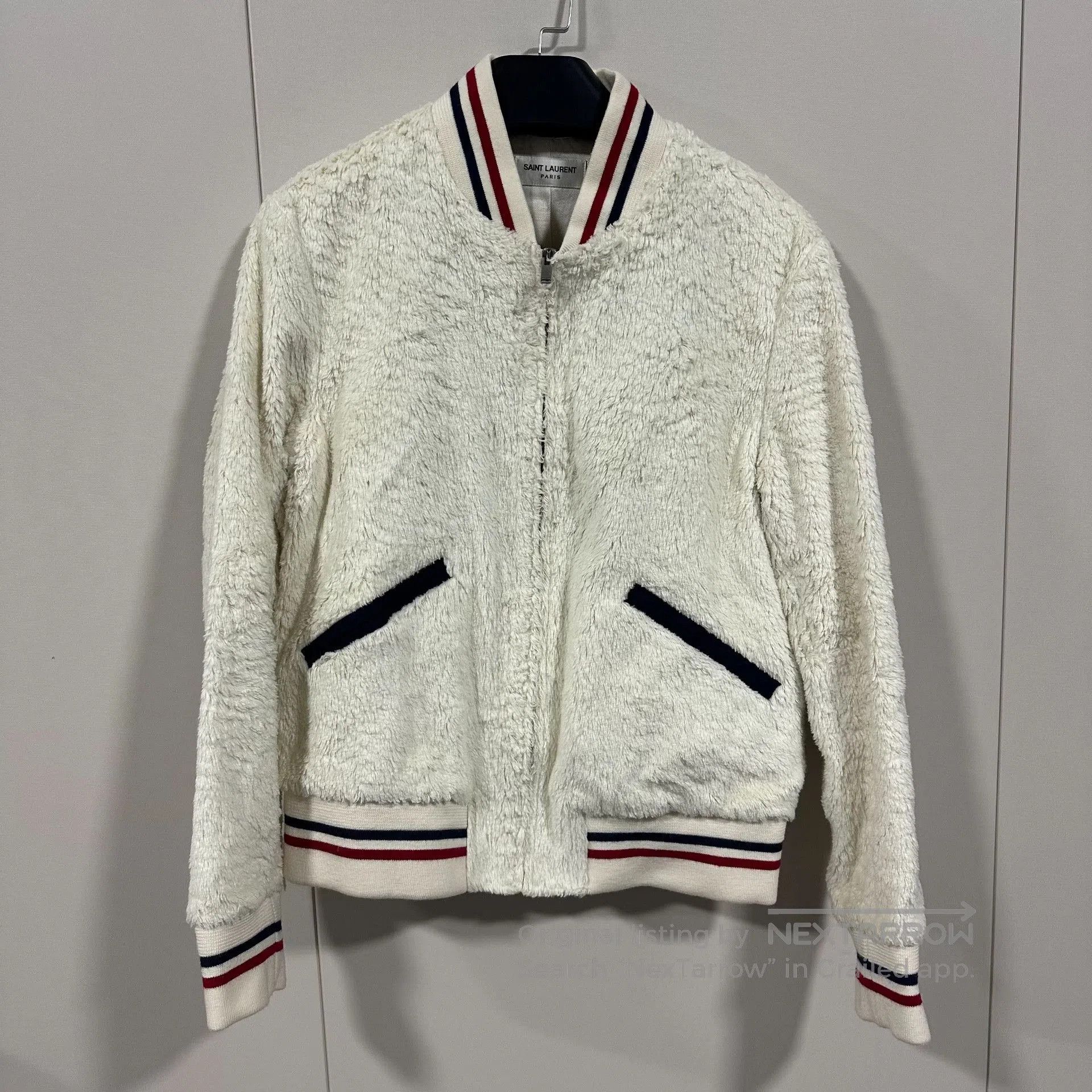 Saint Laurent Paris Saint Laurent Teddy Fleece Varsity Jacket. Size US M / EU 48-50 / 2 - 1 Thumbnail