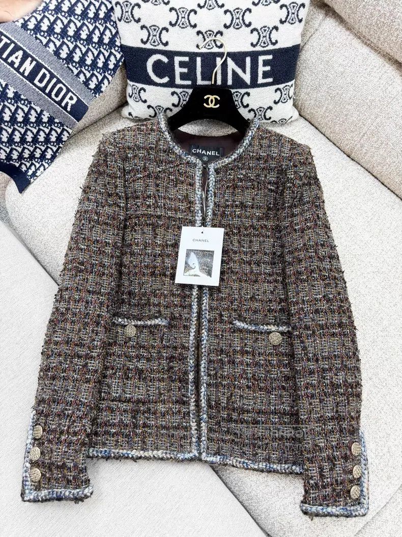Chanel Chanel Mixed-colored tweed long-sleeved coat Size XXS / US 00 / IT 34 - 2 Thumbnail