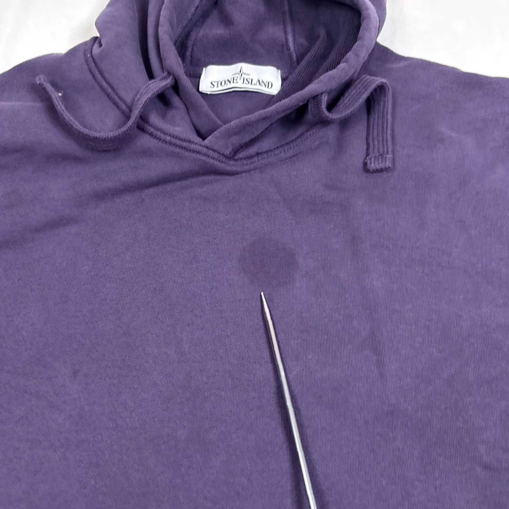Stone Island Stone Island Pullover Hoodie Sweatshirt Sweatshirt Size XL Purple Hoodie Pocket Stain on chest Mens Size US XL / EU 56 / 4 - 5 Thumbnail