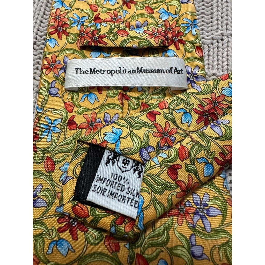 Other The MET yellow floral print silk tie Size ONE SIZE - 3 Thumbnail