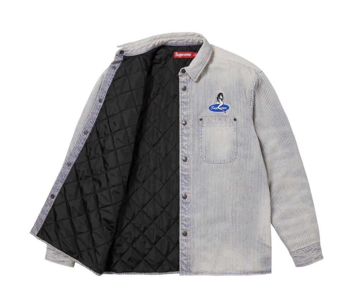 Supreme Size medium Supreme Quilted Lined Denim Snap Shirt Size US M / EU 48-50 / 2 - 2 Thumbnail