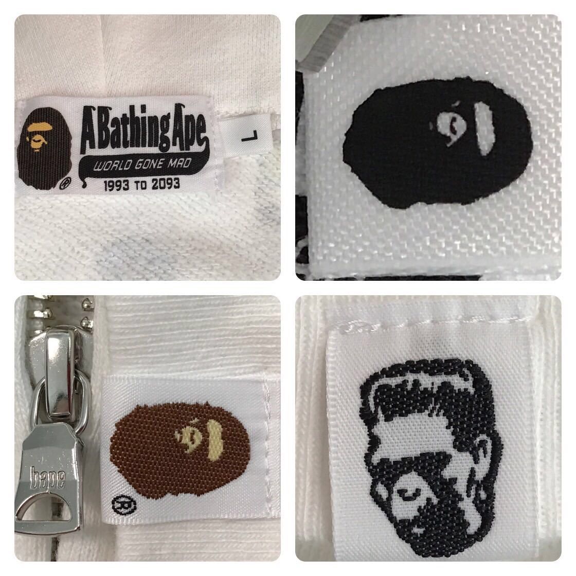 Bape BAPE × Minions Shark full zip hoodie White a bathing ape Size US L / EU 52-54 / 3 - 8 Thumbnail
