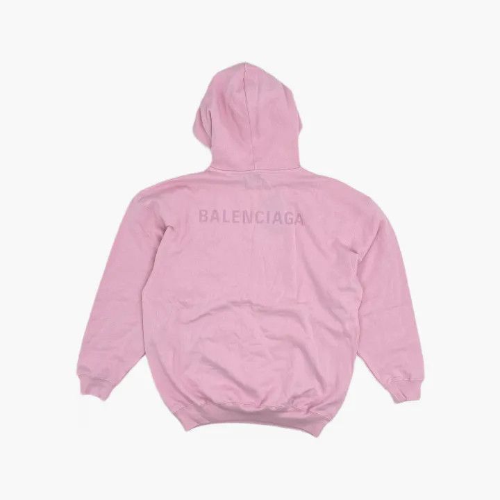 Balenciaga Balenciaga Oversized Logo Hooded Sweatshirt Pink 0079-2507 Size XS / US 0-2 / IT 36-38 - 3 Thumbnail
