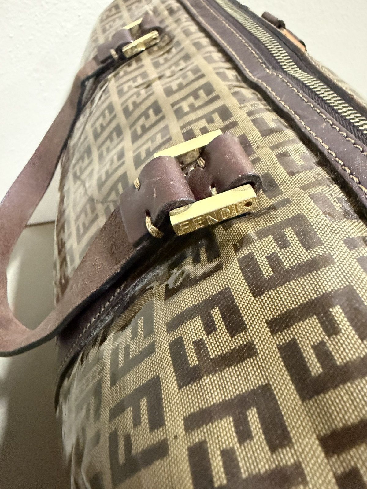 Fendi Authentic Fendi Zucca Crystal Boston Hand Bag Size ONE SIZE - 11 Thumbnail