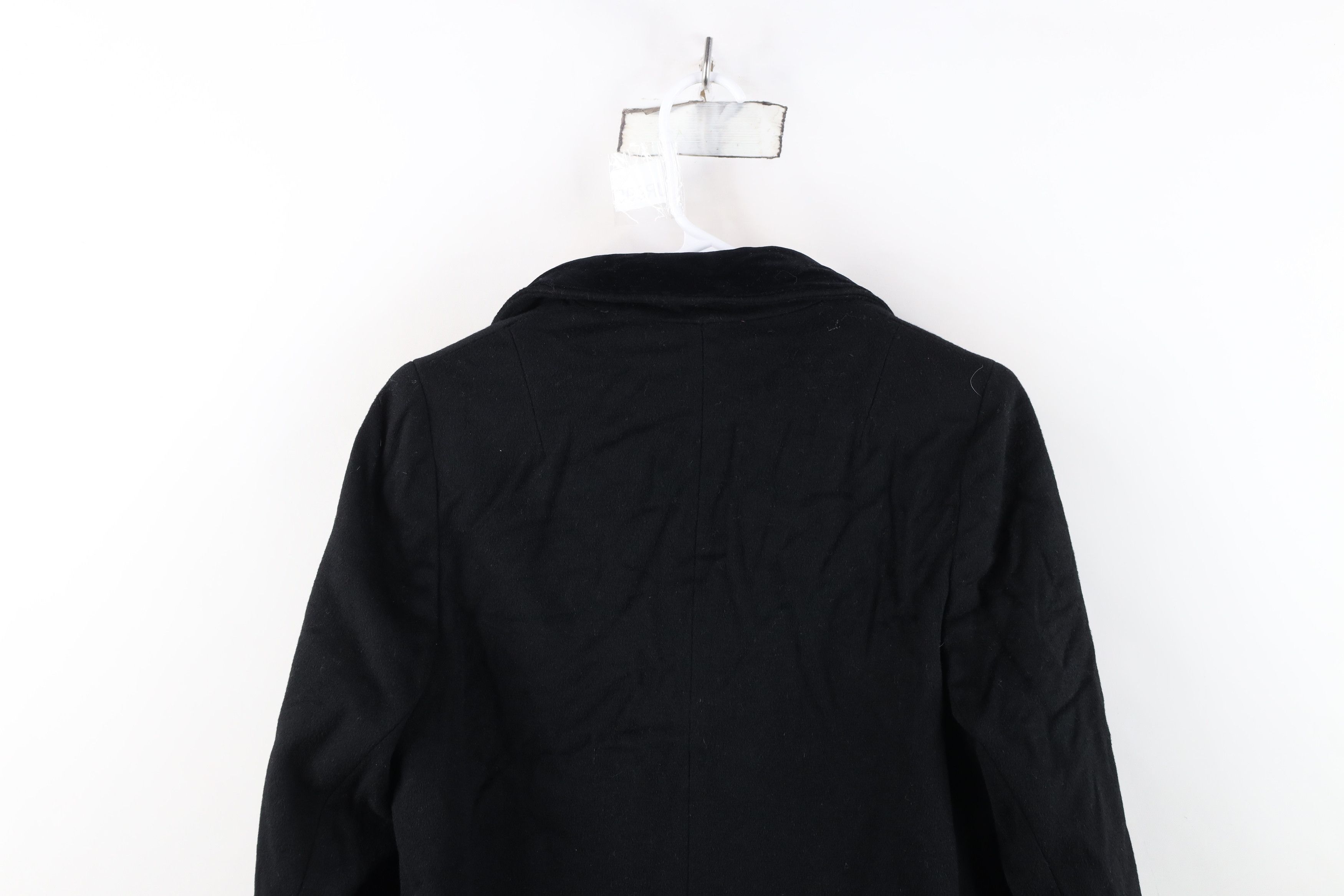 Vintage Vintage 50s 60s Collar Wool Trench Coat Jacket Black USA Size M / US 6-8 / IT 42-44 - 14 Thumbnail