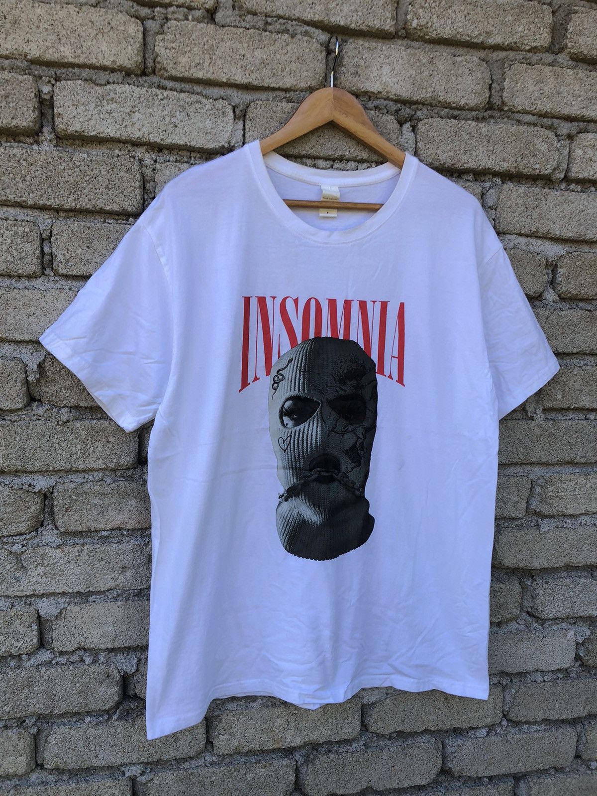 Japanese Brand Japanese Brands Streetwear Insomnia Balaclava Man Tshirt Size US L / EU 52-54 / 3 - 4 Thumbnail