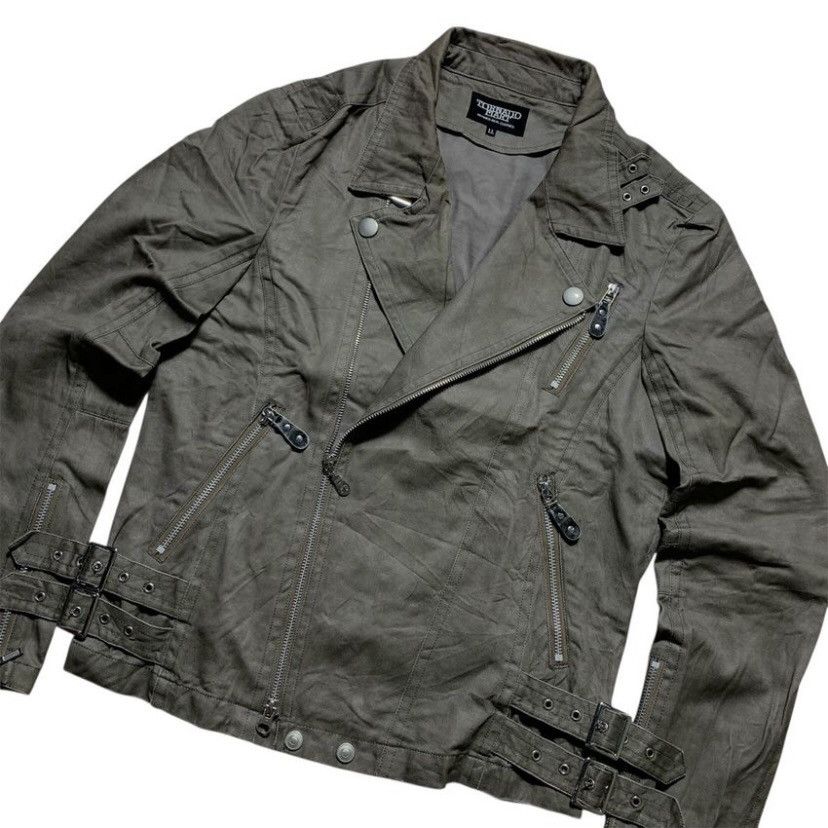Tornado Mart 2000s TORNADO MART BIKERS ASYMMETRICAL JACKET Size US L / EU 52-54 / 3 - 7 Thumbnail