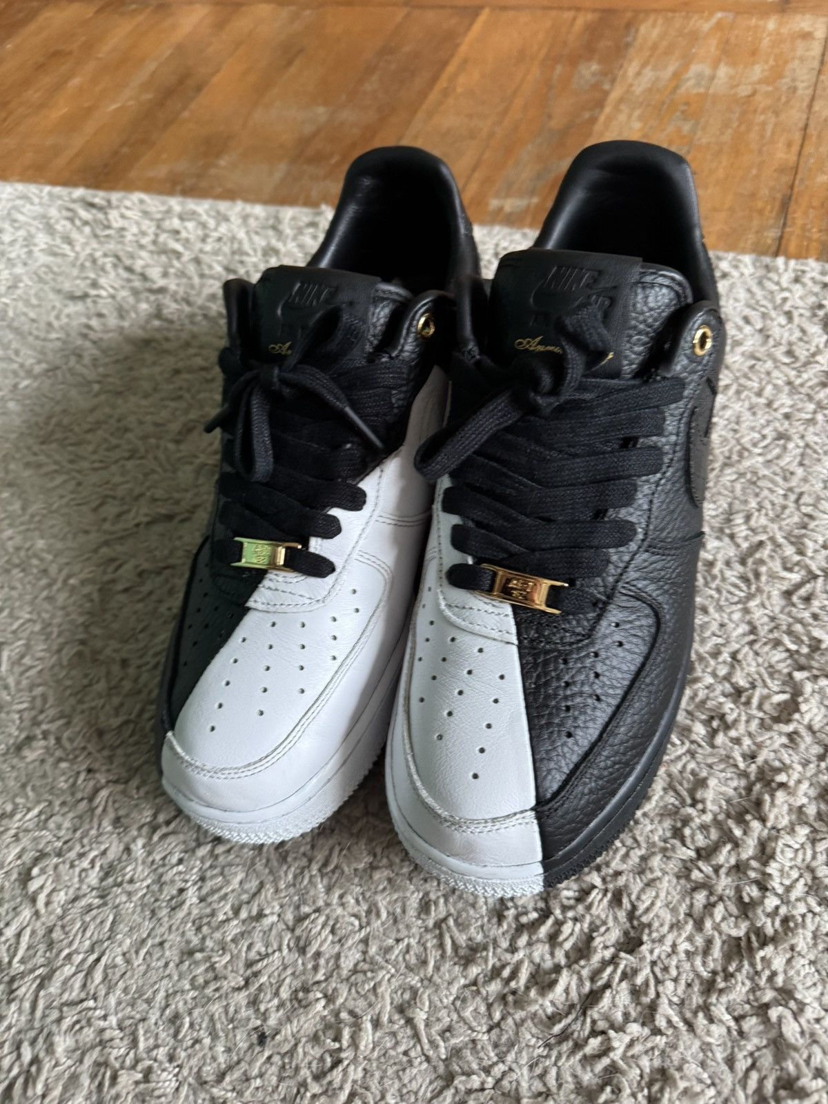 nike air force 1 40th anniversary split black white