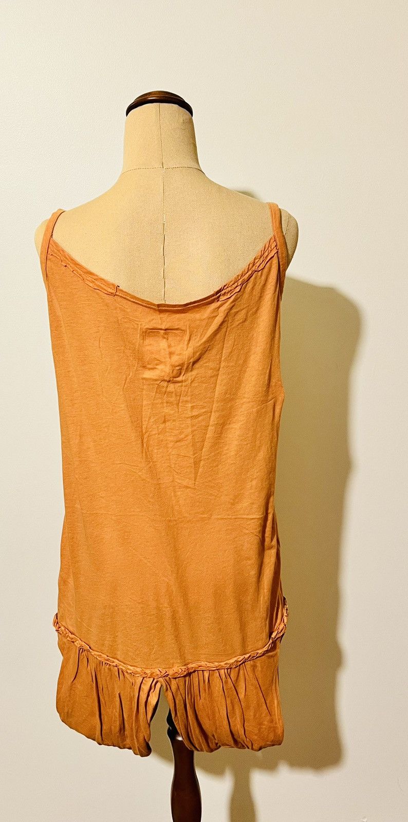 Other Handcrafted Graphic Orange Tunic Dress – Artistic Print Size M / US 6-8 / IT 42-44 - 2 Thumbnail