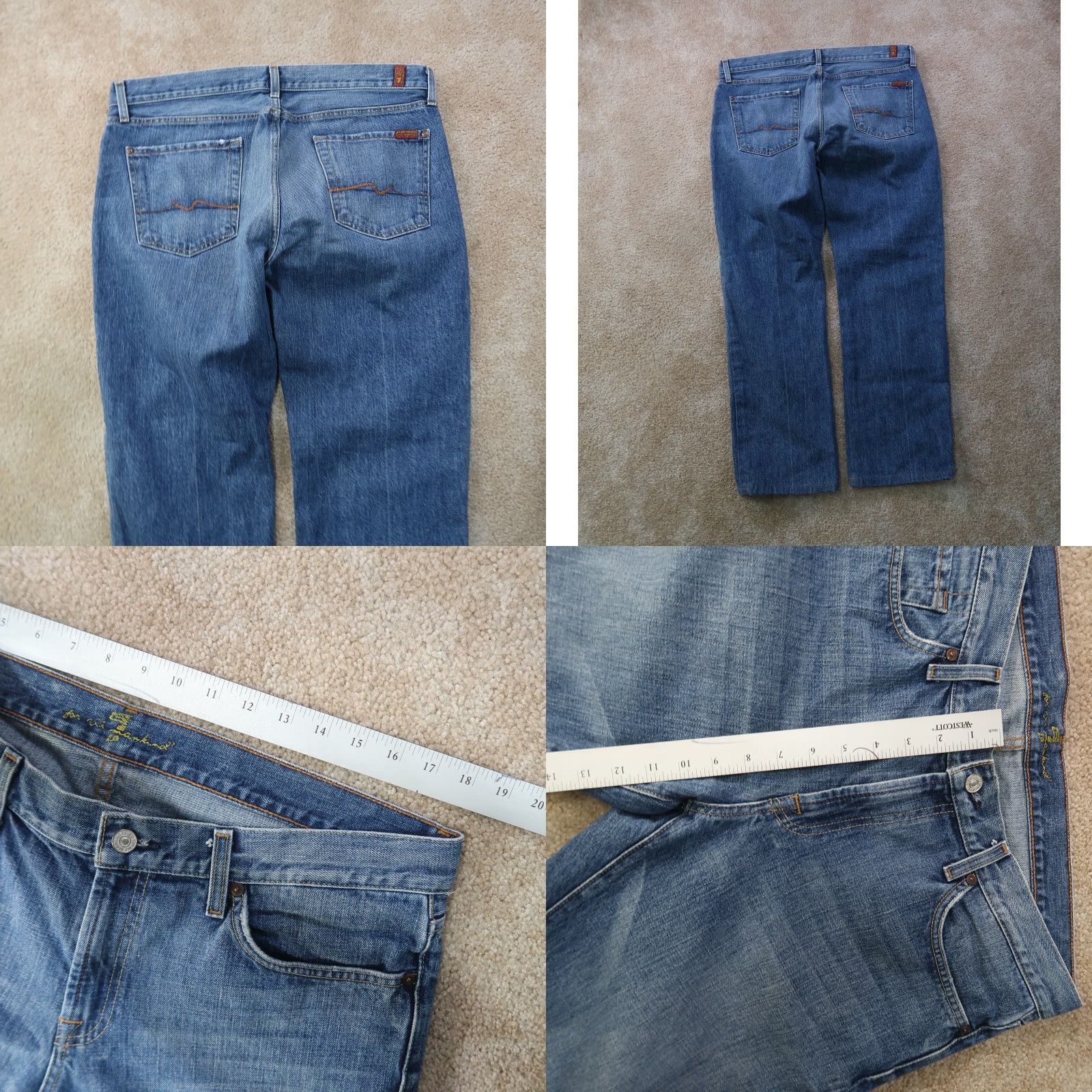 7 For All Mankind 7 For All Mankind Bootcut Jeans Men's 36x30 Blue Denim 7FAM Size US 36 / EU 52 - 8 Thumbnail