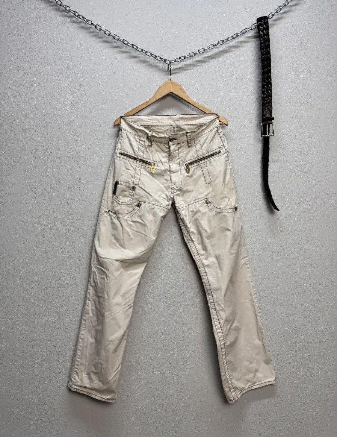Vintage Vintage Michiko Koshino Style G Star Raw Cargo Pants Bondage Size US 31 - 13 Thumbnail