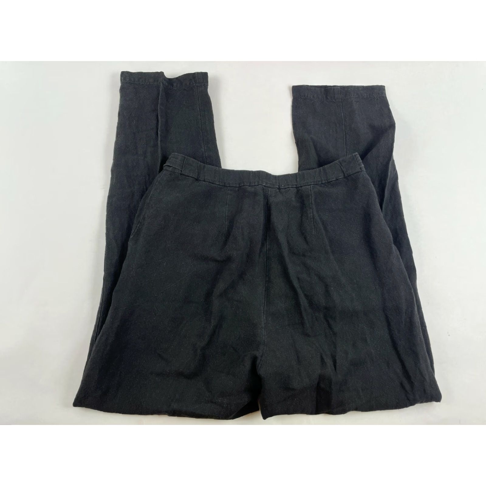 Eileen Fisher Eileen Fisher Dress Pants Women's Size Small Black Side Button Straight Leg Pants Size 28" / US 6 / IT 42 - 2 Thumbnail