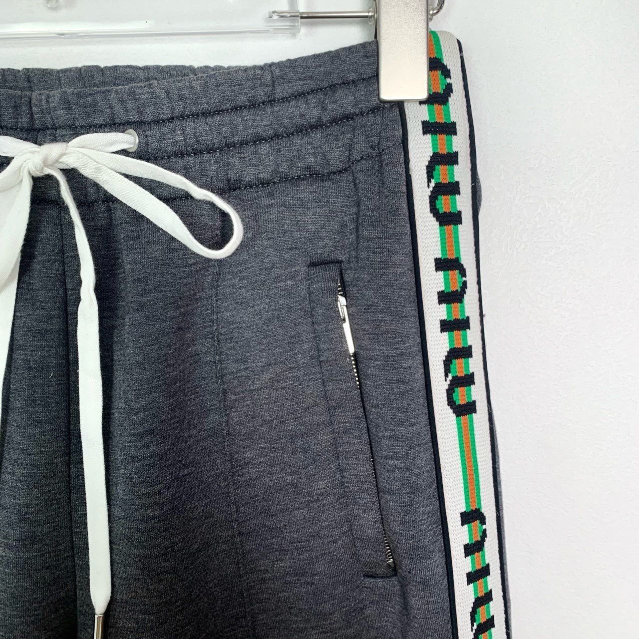 Miu Miu Miu Miu Womens Dark Grey Logo Striped Casual Pants Size 36 M Size 36" / US 14 / IT 50 - 6 Thumbnail