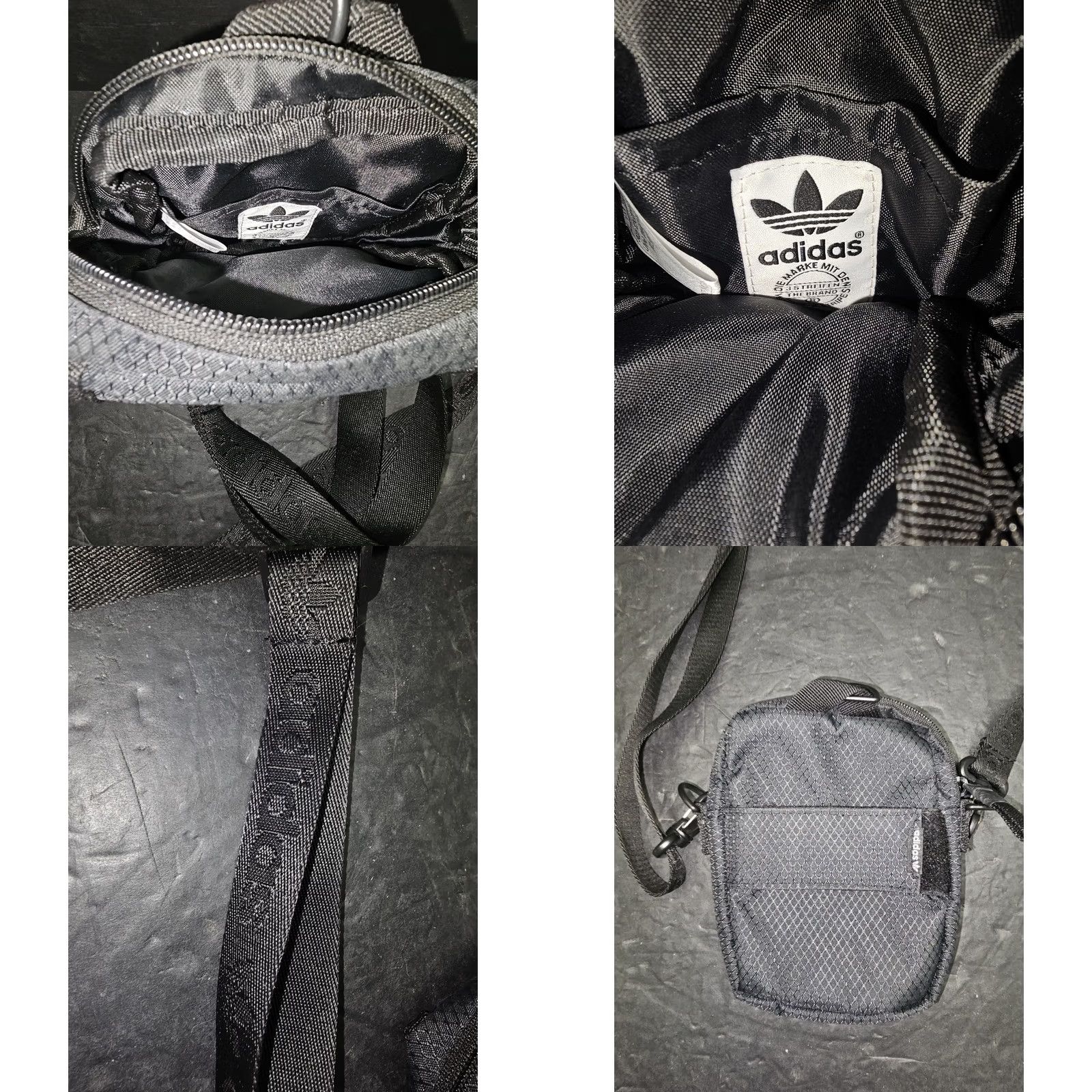 Adidas Adidas Alliance II Sackpack Drawstring Sling Bag Crossbody Bag Pockets Gray Polyester Size ONE SIZE - 9 Thumbnail