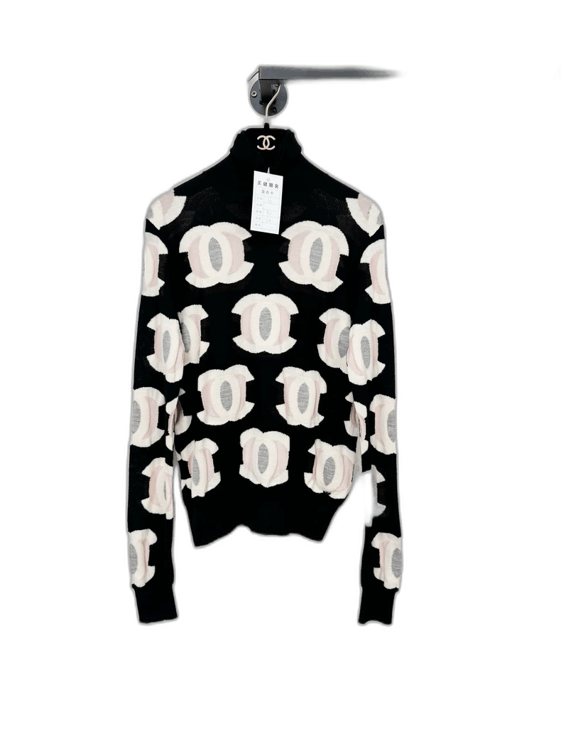 Chanel Chanel High Neck Logo Sweater Size S / US 4 / IT 40 - 1 Thumbnail