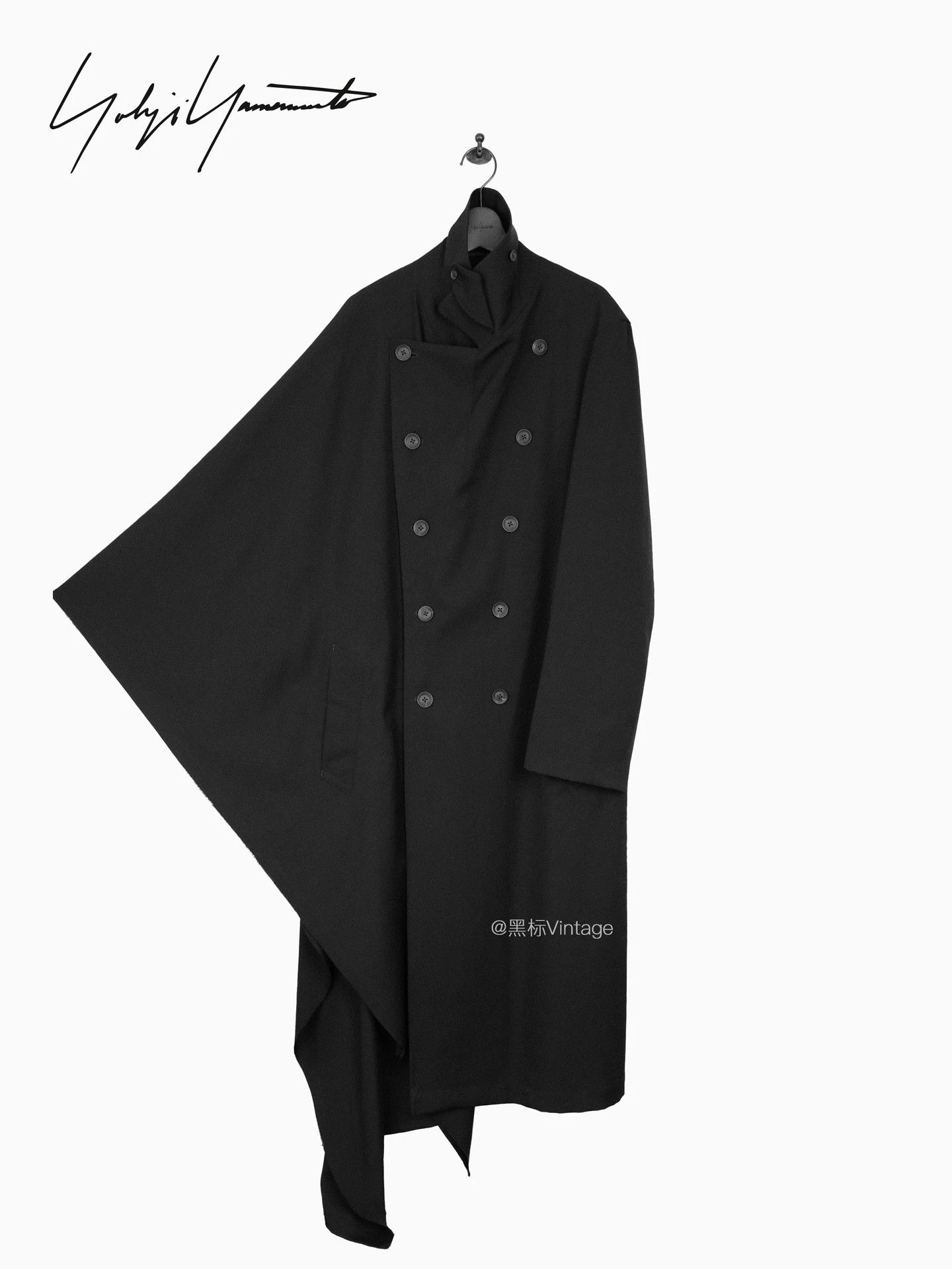 Yohji Yamamoto Yohji Yamamoto Vtg Cape Sleeve Double Breasted Coat Size US S / EU 44-46 / 1 - 2 Thumbnail