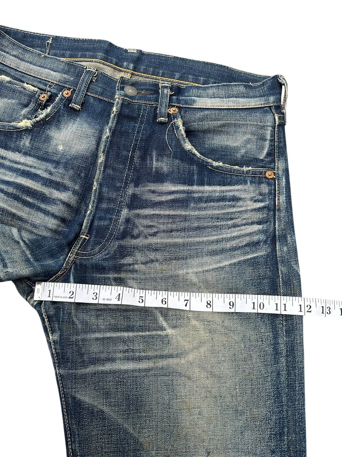 Kapital Vintage Levis Big E 501 Selvedge Distressed Denim Jeans Size US 32 / EU 48 - 20 Thumbnail