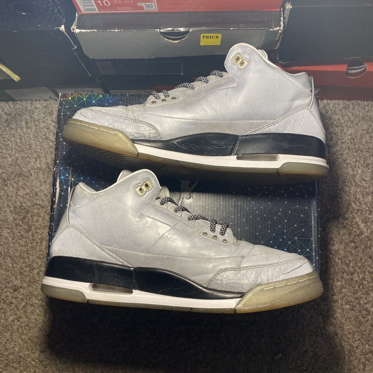 Jordan Brand × Nike × Vintage Jordan 3 lab3 reflective Size US 11.5 / EU 44-45 - 2 Thumbnail