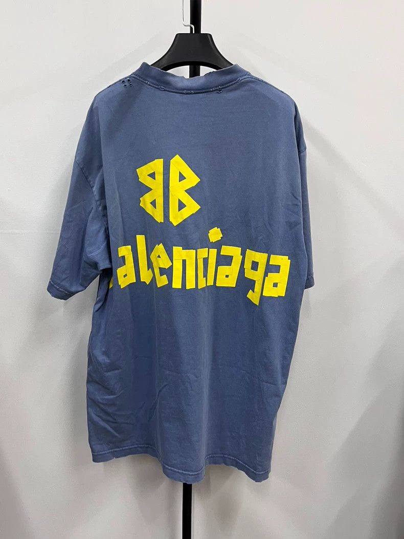 Balenciaga Balenciaga Letter print crewneck pullover T-shirt 2505-Next Size US M / EU 48-50 / 2 - 2 Thumbnail