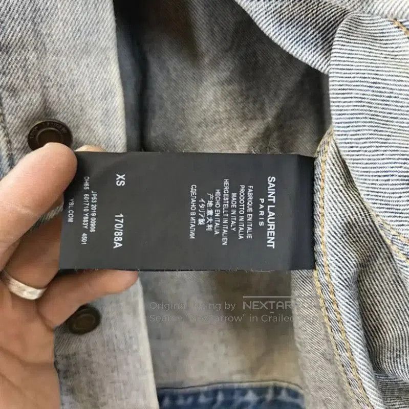 Yves Saint Laurent YSL Light Blue Women's Jacket in XS Size . Size XS / US 0-2 / IT 36-38 - 4 Thumbnail