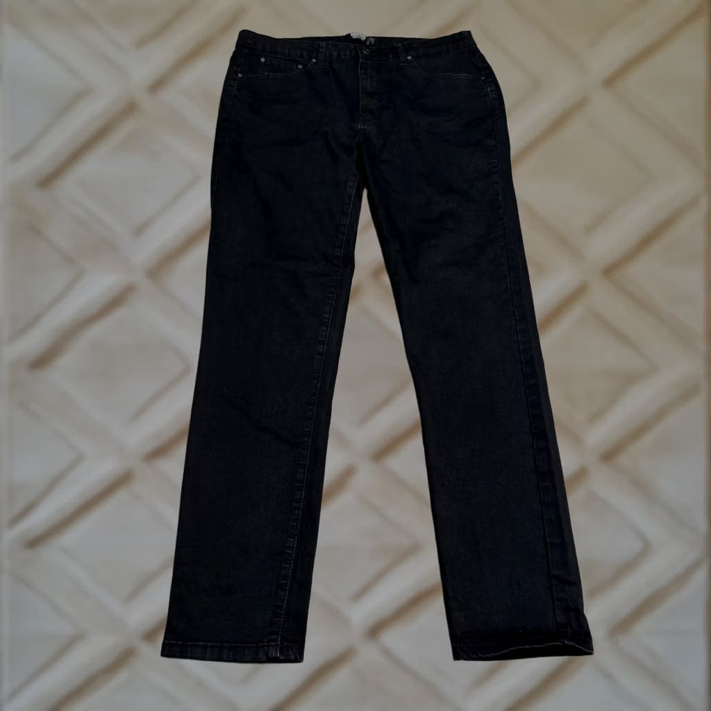 Denime Monkey Ride Jeans Original Vintage Straight Leg Jeans Womens Black 13/31 Denim Stretch Size 24" / US 00 / IT 34 - 1 Thumbnail