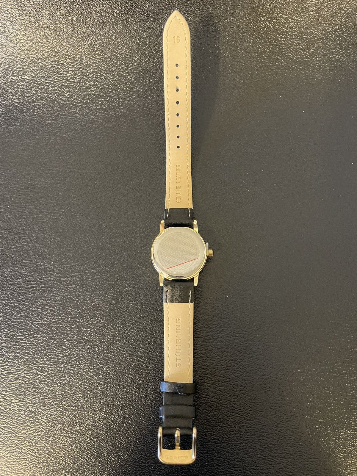 Sturhling Stuhrling women’s watch w/ black leather strap Size ONE SIZE - 5 Thumbnail