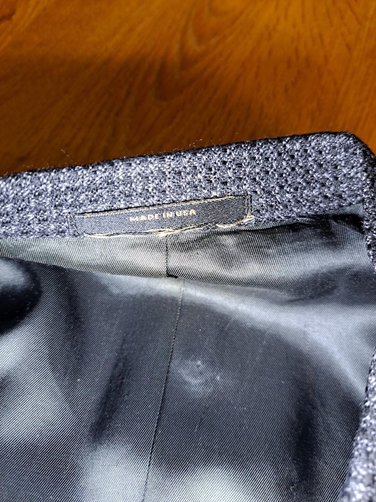 Hart Schaffner Marx VINTAGE Hart Schaffner Marx Sport Coat 40L Black Houndstooth Size 40L - 6 Thumbnail