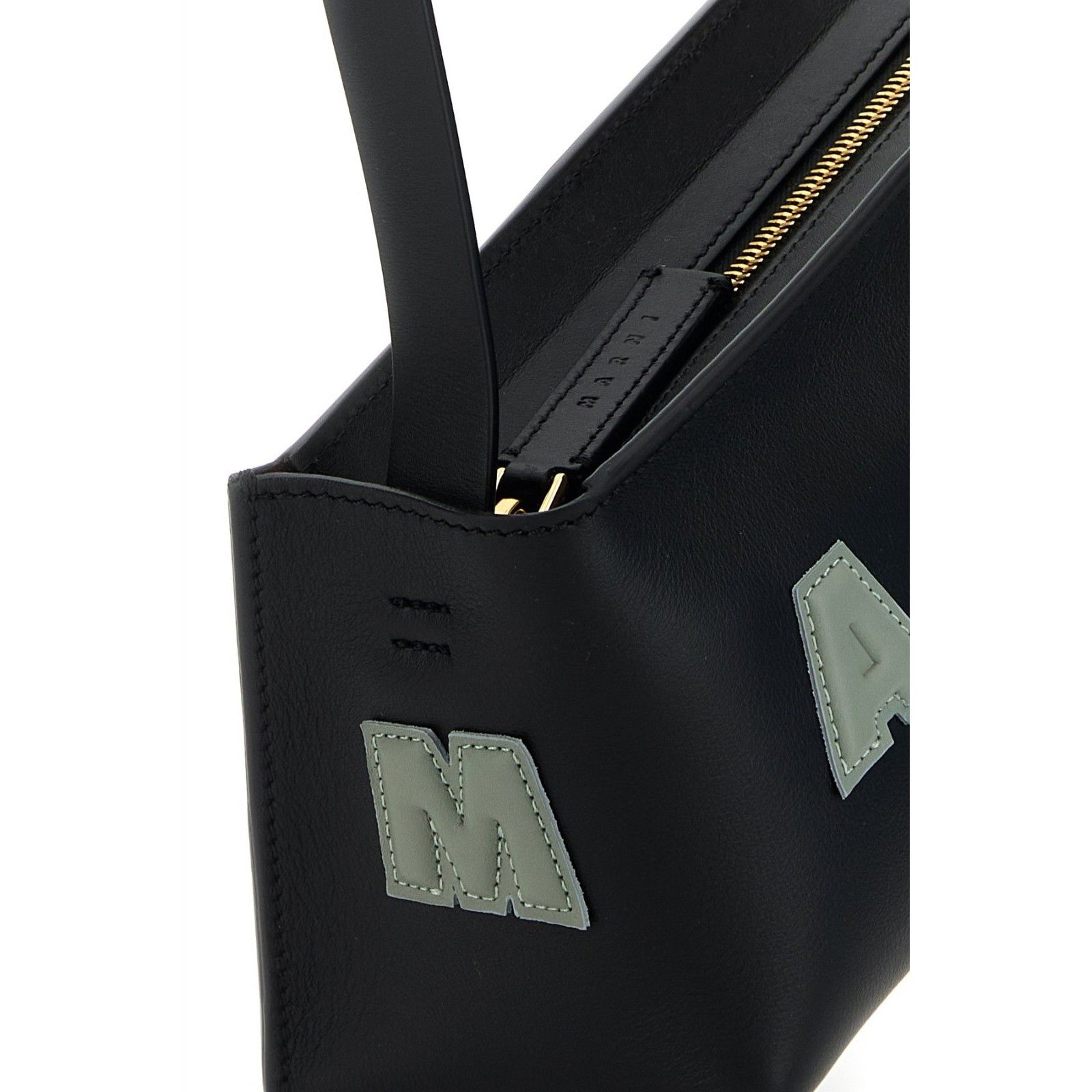 Marni MARNI Letters Black Leather Shoulder Bag New & Authentic Size ONE SIZE - 4 Thumbnail
