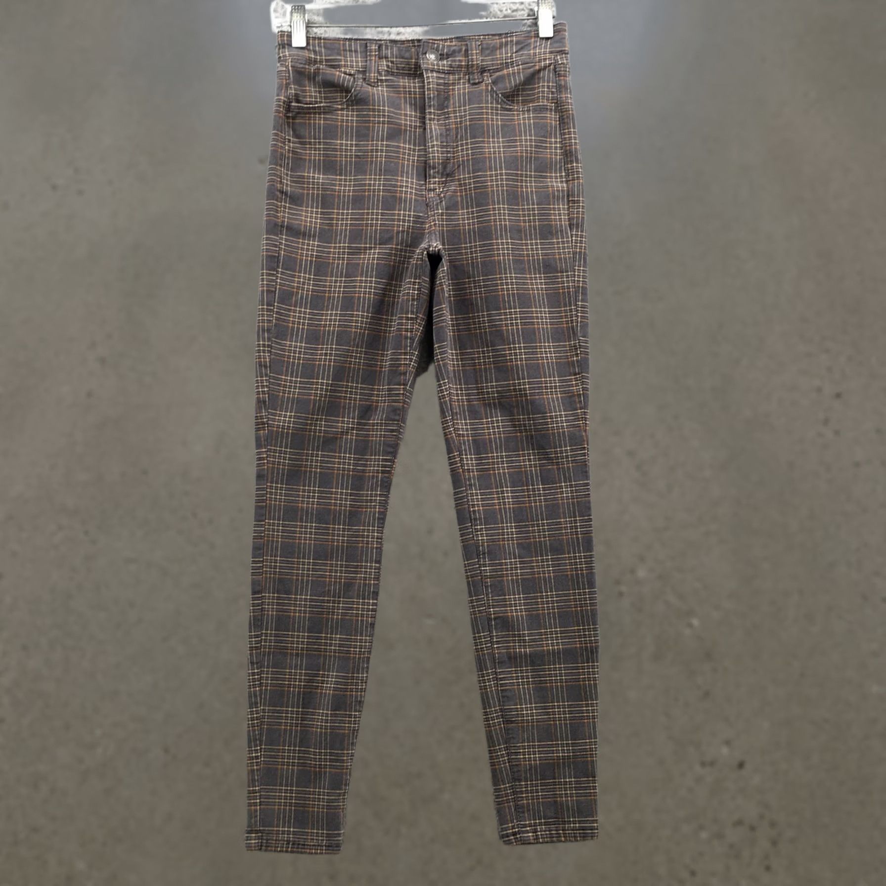 American Eagle Outfitters American Eagle Outfitters Jegging Jeans Womens 4R Brown Plaid Size 27" / US 4 / IT 40 - 1 Thumbnail