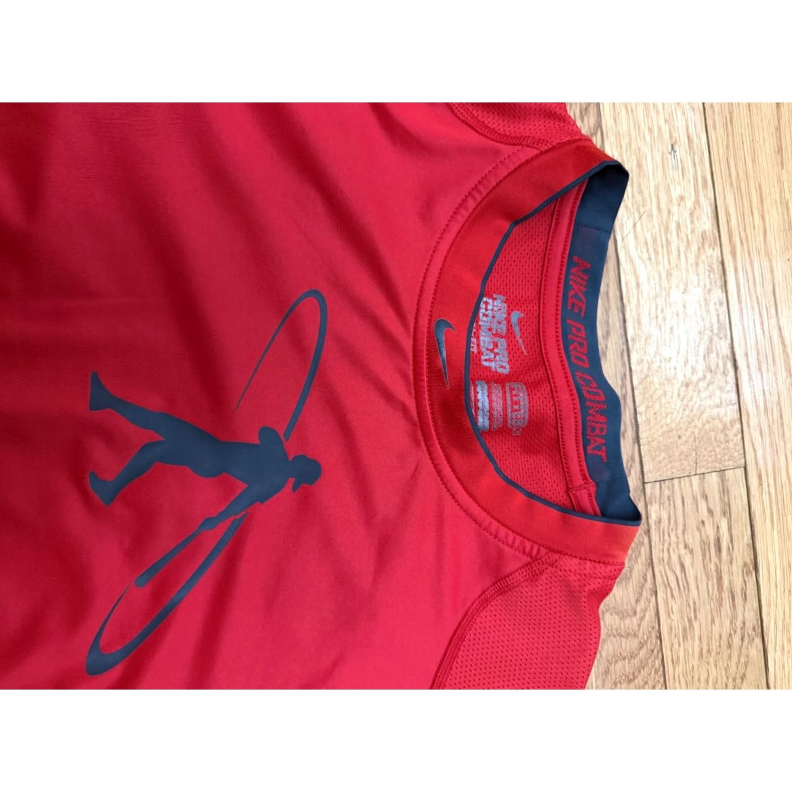 Nike Nike Pro Combat Dri-Fit Fitted Shirt Mens M Red Black Griffey Jr Swingman Size US M / EU 48-50 / 2 - 3 Thumbnail
