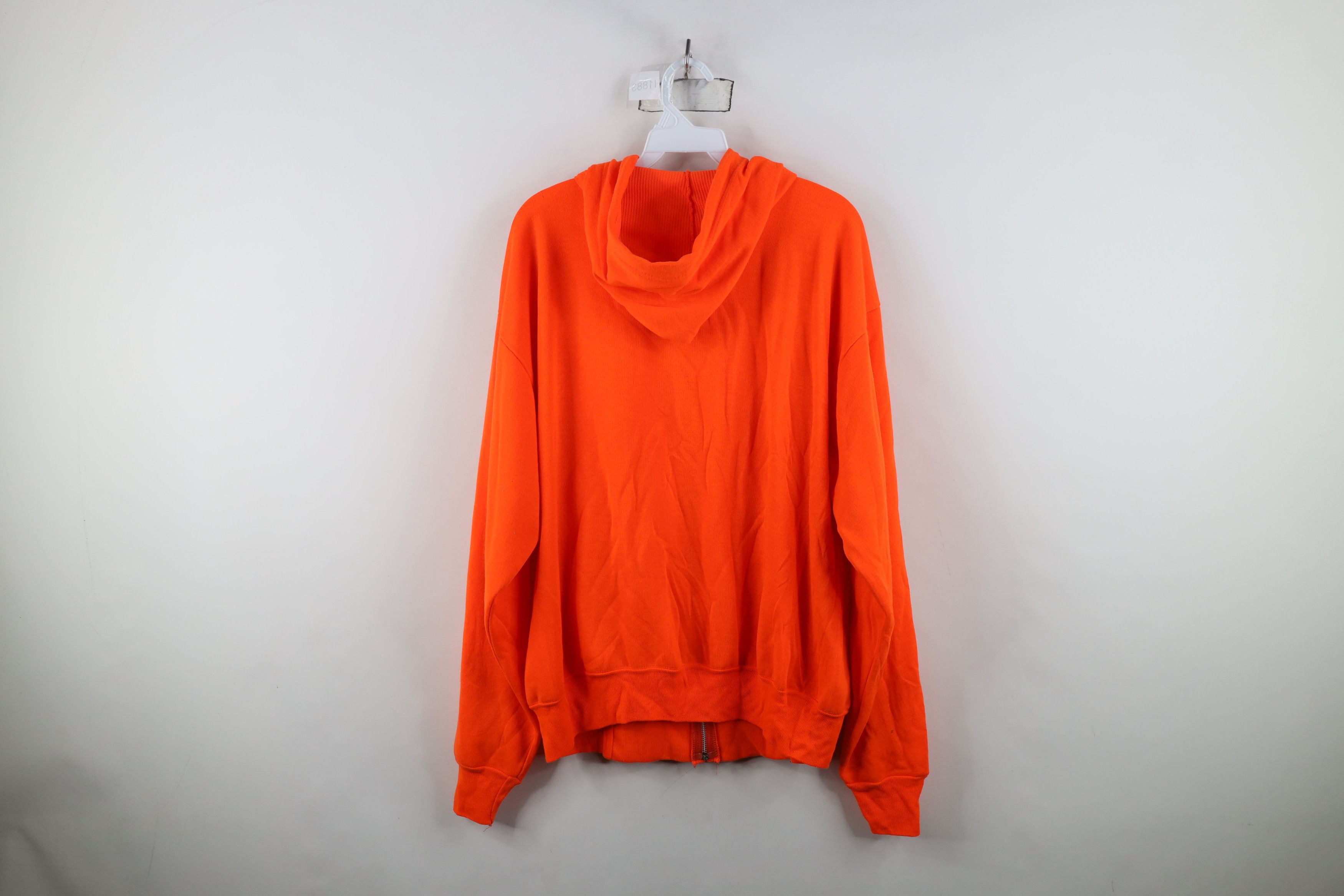Vintage Vintage 70s 80s Streetwear Lined Hoodie Blaze Orange USA Size US XL / EU 56 / 4 - 13 Thumbnail