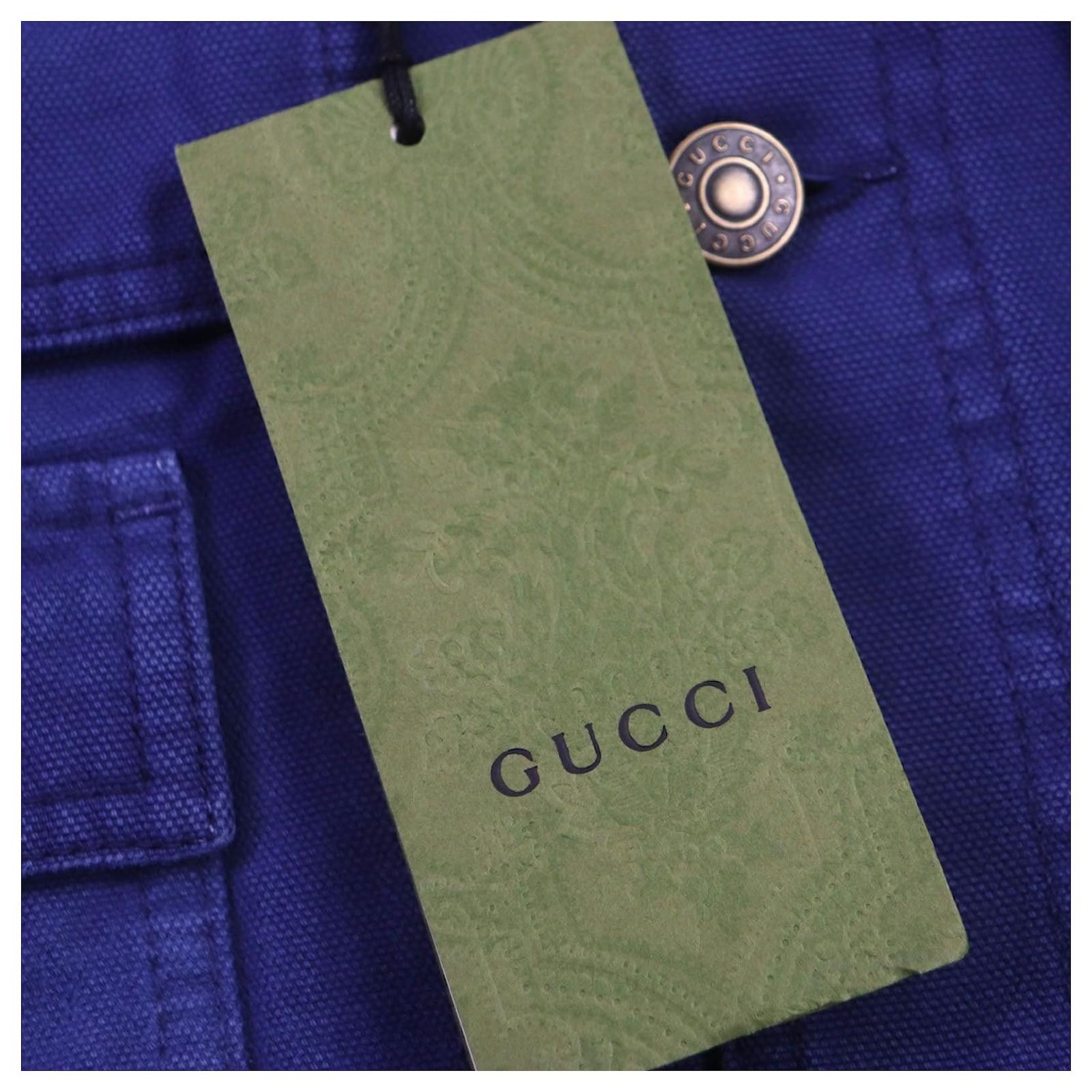 Gucci o1s1wg110125 Jacket Wash Dyed Cotton Galaxy in Blue Size US M / EU 48-50 / 2 - 7 Thumbnail
