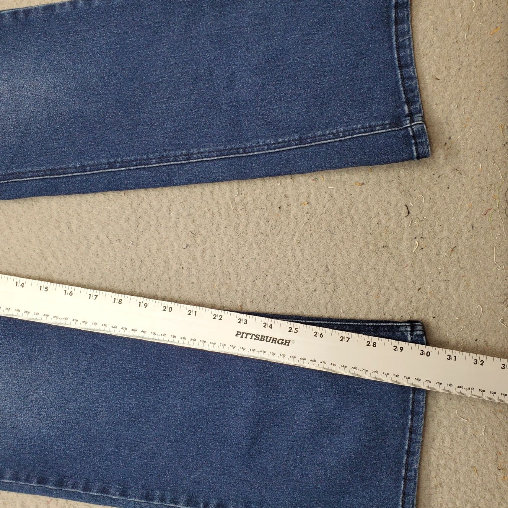 Denime DG2 Faded Whiskered Bootcut Jeans Womens Size 10 Blue Denim Medium Wash Stretch Jeans Womens Mens? Size 32" / US 10 / IT 46 - 4 Thumbnail