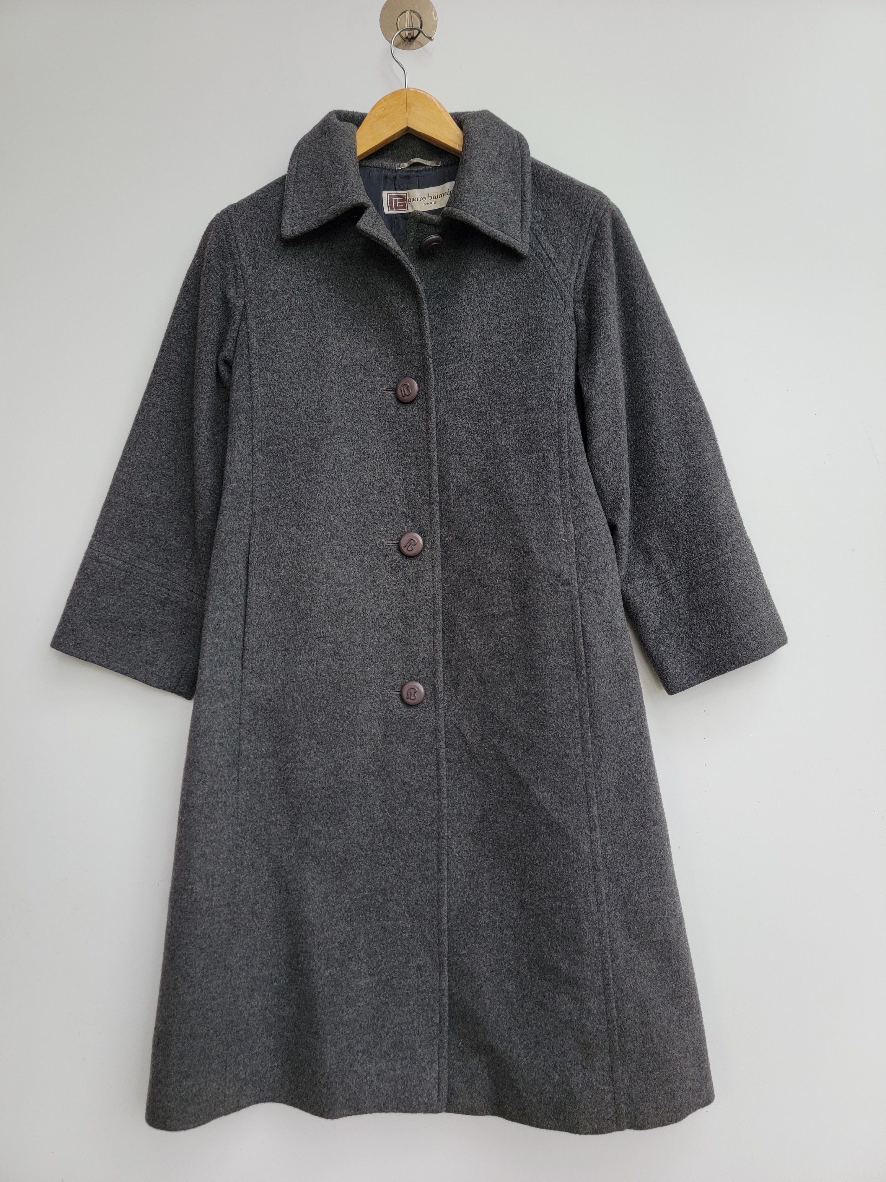 Pierre Balmain × Vintage Pierre Balmaim Paris Wool Long Jacket Size US M / EU 48-50 / 2 - 1 Thumbnail