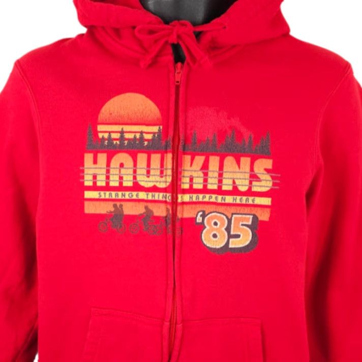 Etro VINTAGE Stranger Things Sweatshirt Hoodie Mens Red 80s Retro Full Zip Hawkins Size Small Size US S / EU 44-46 / 1 - 2 Thumbnail