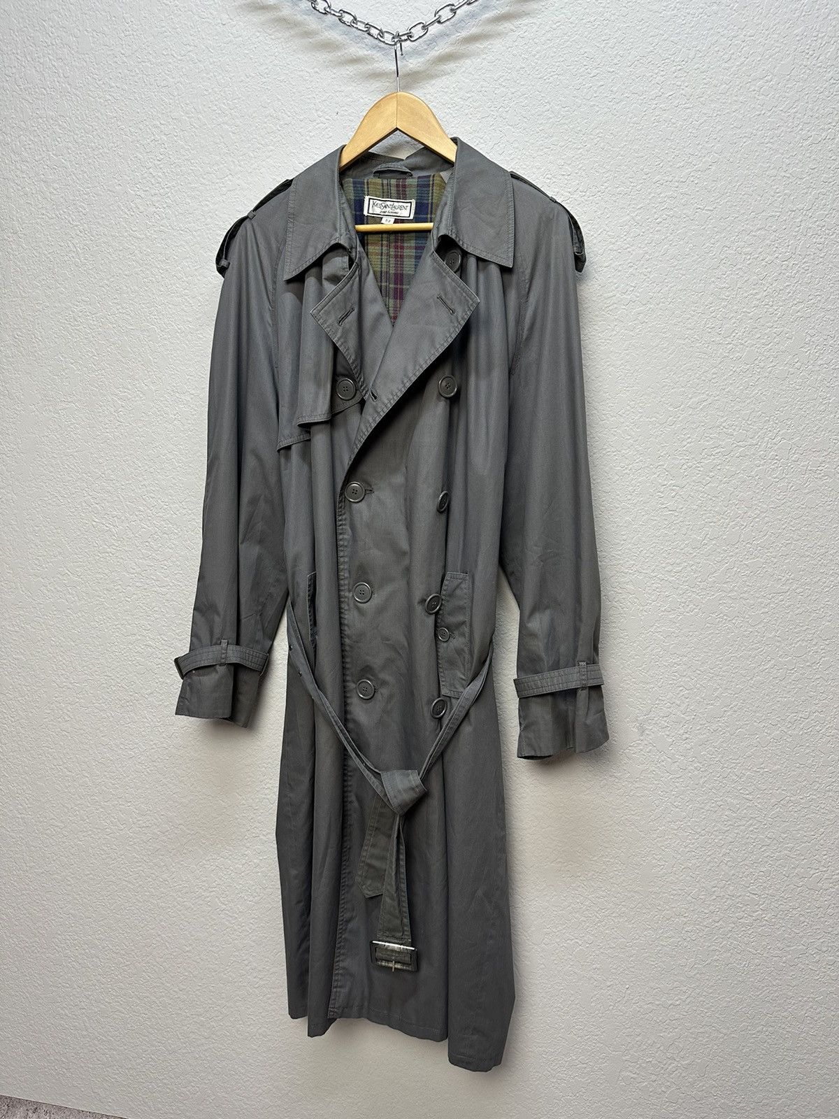 Vintage Rare🔥🔥 Yves Saint Laurent Trench Coat YSL Vintage Archival Size US L / EU 52-54 / 3 - 3 Thumbnail