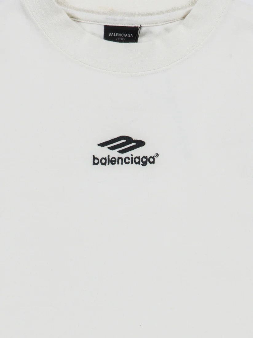 Balenciaga o1mt1gz0924 3B Sports Icon Piping T-Shirt in White/Black Size US XS / EU 42 / 0 - 3 Thumbnail