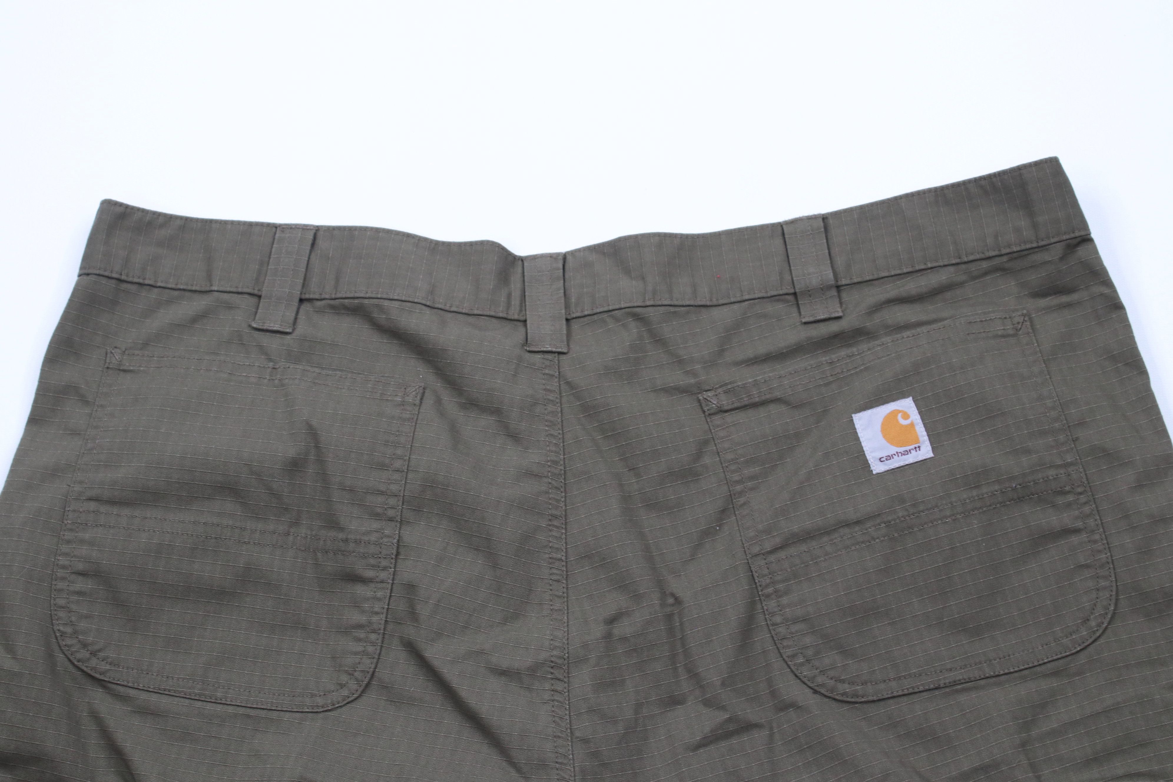 Carhartt × Vintage Vintage Y2K Carhartt Relaxed Fit Ripstop Cargo Shorts Green Size US 42 / EU 58 - 8 Thumbnail