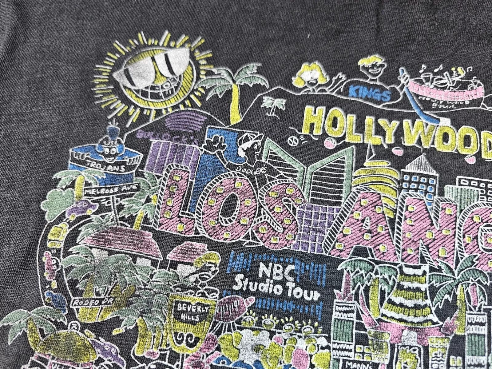 Vintage 80s Los Angeles Hollywood T-Shirt L Single Stich USA made Size US L / EU 52-54 / 3 - 7 Thumbnail