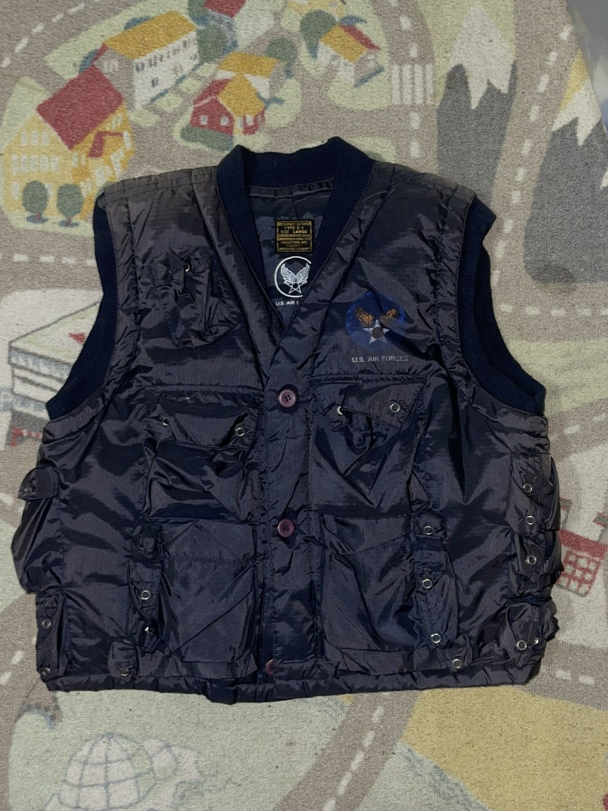 Vintage MILITARY HOUSTON INC VEST EMERGENCY SUSTENANCE L Size US L / EU 52-54 / 3 - 1 Thumbnail