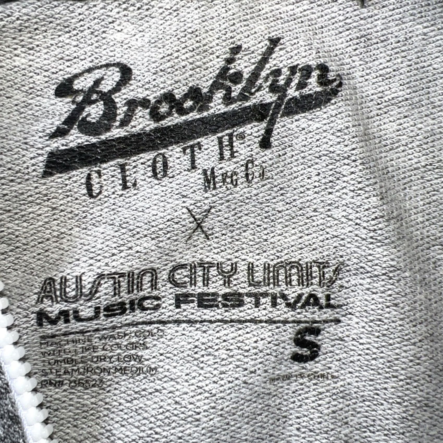 Vintage Brooklyn Cloth Hoodie Unisex Adults Small Gray Graphic Print Full Zip Sweatshirt with Hood Size US S / EU 44-46 / 1 - 5 Thumbnail