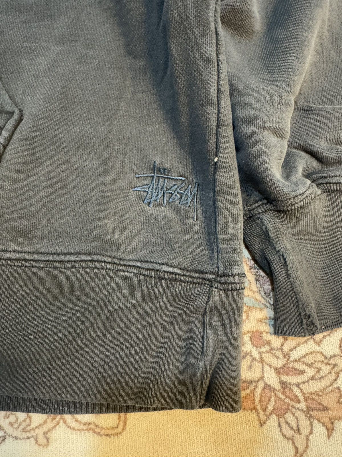 Stussy × Vintage Vintage Faded Stussy Plain Hoodie Size US L / EU 52-54 / 3 - 3 Thumbnail