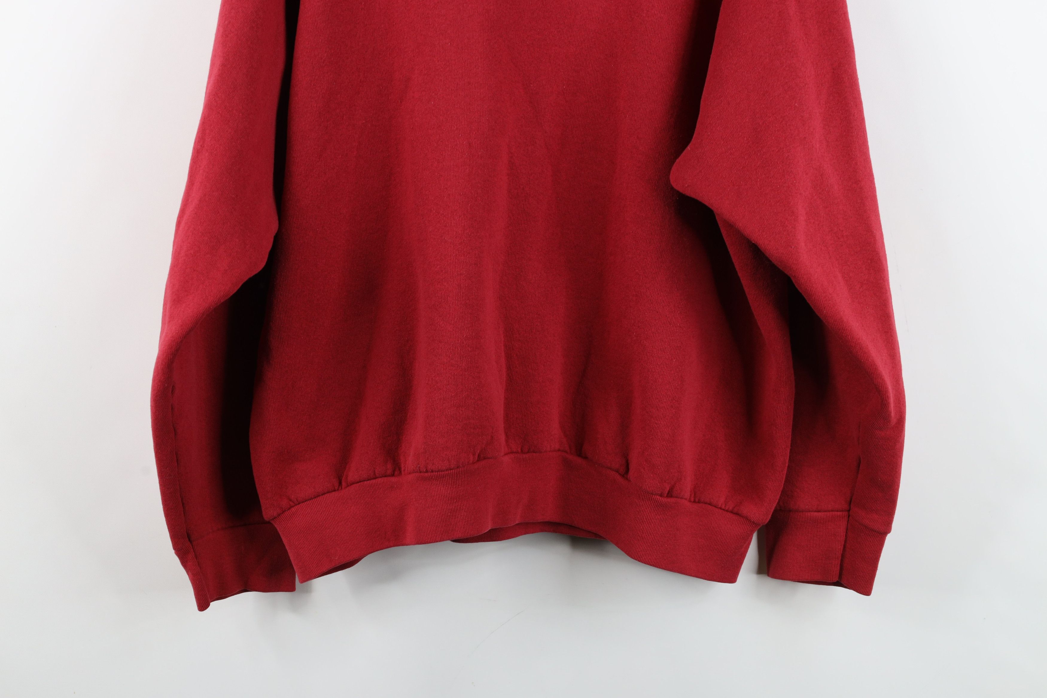 Vintage Vintage 90s Streetwear Blank Raglan Sweatshirt Red Size XL / US 12-14 / IT 48-50 - 14 Thumbnail