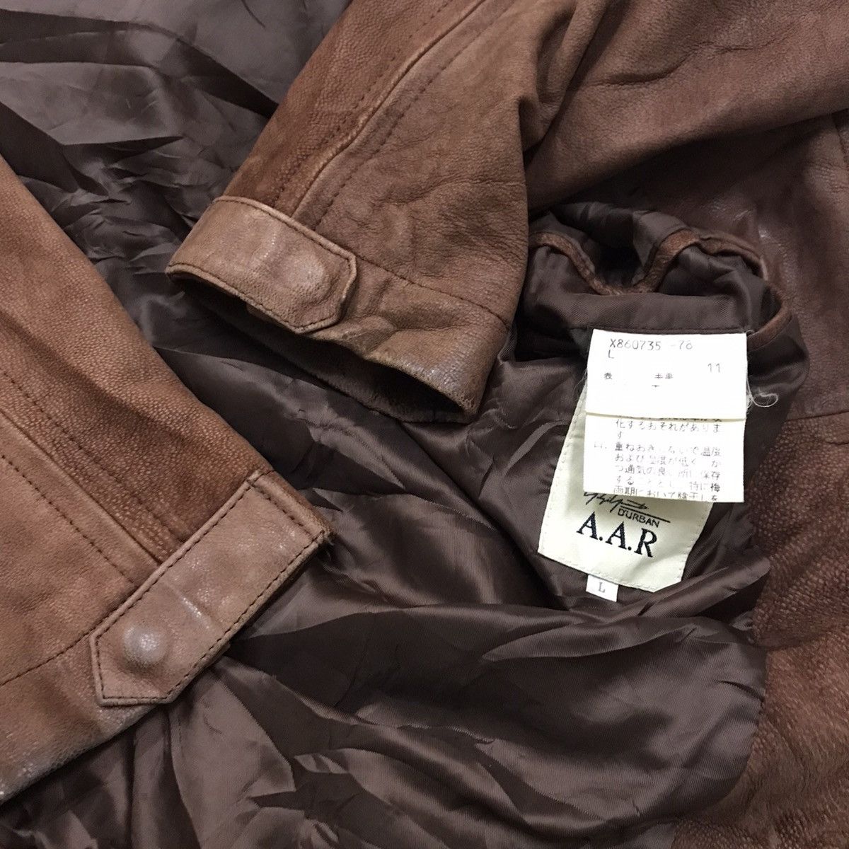 Yohji Yamamoto VINTAGE YOHJI YAMAMOTO D’URBAN A.A.R. BROWN LEATHER JACKET Size US S / EU 44-46 / 1 - 18 Thumbnail